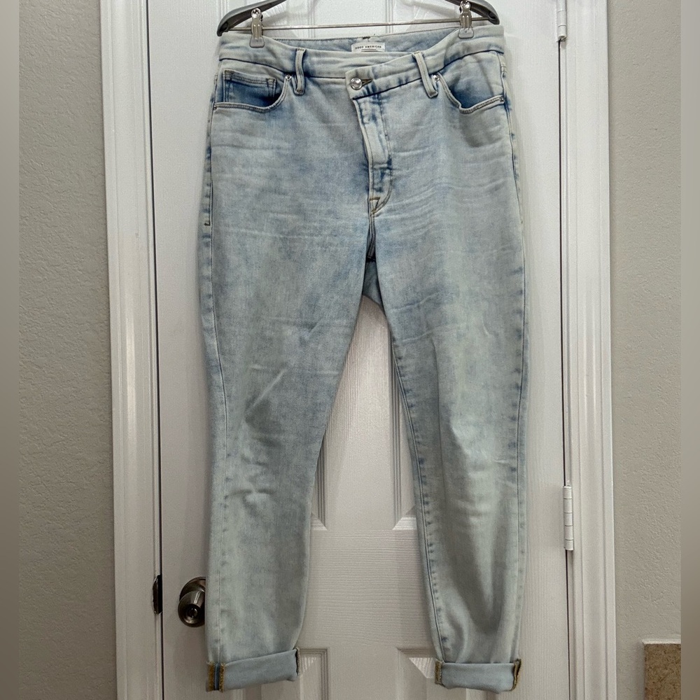 Good American Faded Blue Denim Jeans